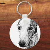 ホペット犬 キーホルダー (正面)