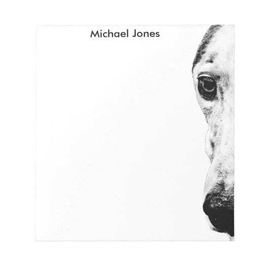 ホペット犬 ノートパッド (正面)