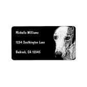 ホペット犬 ラベル (正面)