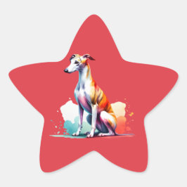 ホペット犬 星シール