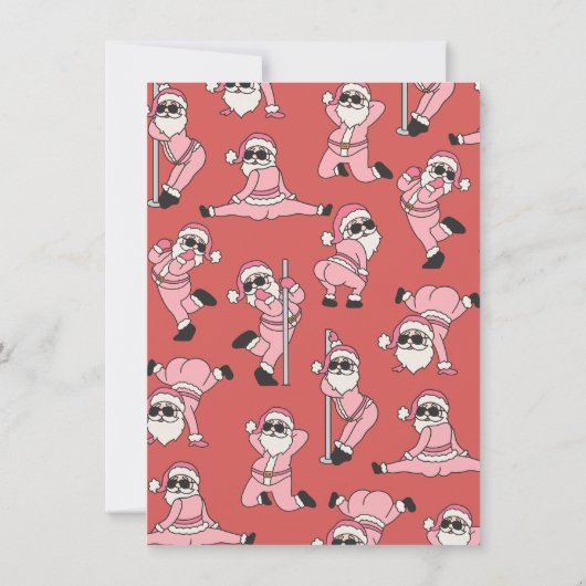 ホホおもしろいホの友情の大人のクリスマスパーティー 招待状 (裏面)