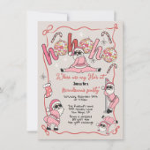 ホホおもしろいホの友情の大人のクリスマスパーティー 招待状 (正面)