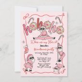 ホホおもしろいホの友情の大人のクリスマスパーティー 招待状 (正面)