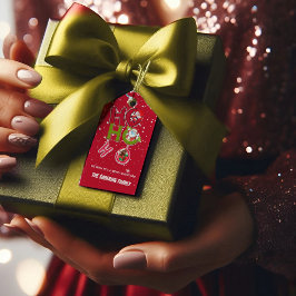 ホホおもしろいホレトロクリスマス ギフトタグ