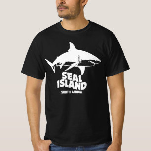 ホホジロザメと泳ぐ - シール島 Tシャツ