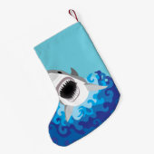 ホホジロザメのおもしろいな漫画 スモールクリスマスストッキング (裏面 (吊り時))