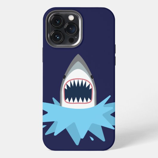 ホホジロザメのキャラクター iPhoneケース (裏面)