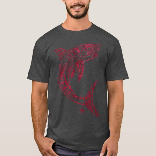 ホホジロザメの咬みつき Tシャツ (正面)