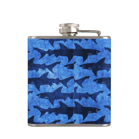 ホホジロザメの学校 フラスク (裏面)