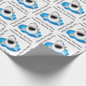 ホホジロザメの攻撃 ラッピングペーパー (角)