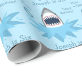 ホホジロザメの第6誕生会 ラッピングペーパー (ロールコーナー)