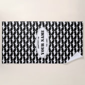 ホホジロザメパターンが付いているカスタムなビーチタオル ビーチタオル (正面)