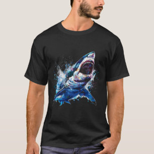 ホホジロザメ スキューバダイビング 釣り サメ好き Tシャツ