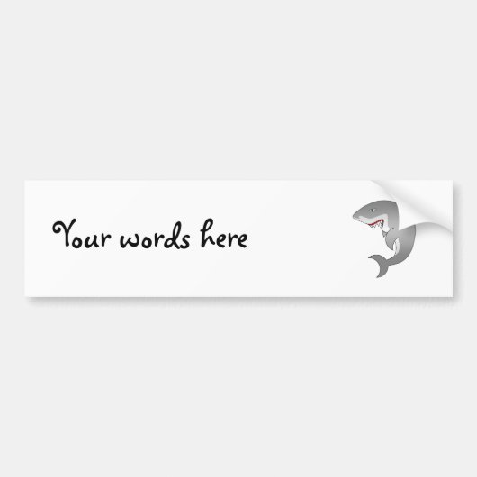ホホジロザメ バンパーステッカー (正面)
