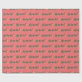 ホホフォントお洒落ゴールデンスターズピンククリスマス ラッピングペーパー (フラット)