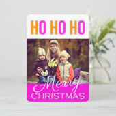 ホホホカラフルホクリスマスグリーティングフォトカード シーズンカード (スタンド正面)