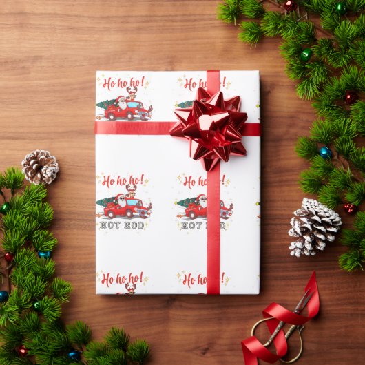 ホホホクリスマスサ改造ンタトナデートラック ラッピングペーパー (クリスマスギフト)