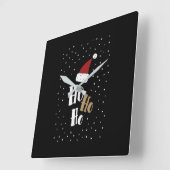 **ホホホクリスマス**時計 スクエア壁時計 (傾斜)