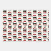 ホホホホおもしろいサンタ「ホズのマスクに衣服する ラッピングペーパーシート (正面3)