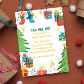 ホホホホウォーターカラフルカラーフレームホリデーパーティー 招待状