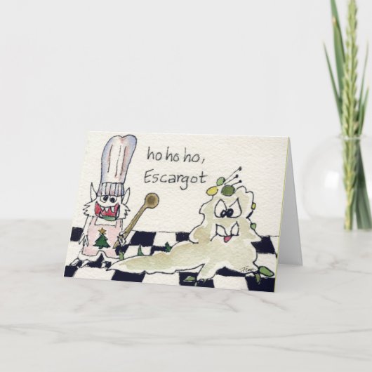 ホホホホエスカルゴテッドグリーティングホリデーカード シーズンカード (正面)