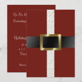 ホホホホカスタマイズ可能なクリスマスパーティの招待状 招待状 (正面/裏面)