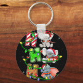 ホホホホクリスマスエレファントサンタハット キーホルダー (正面)