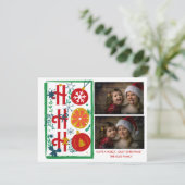 ホホホホクリスマスカード |フォトホリデー シーズンカード (スタンド正面)