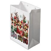 ホホホホクリスマスカード ミディアムペーパーバッグ (正面アングル)