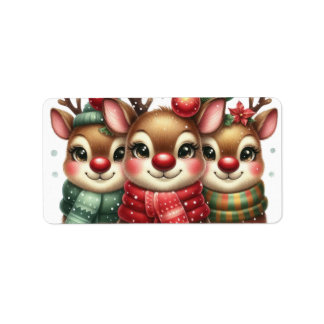 ホホホホクリスマスカード ラベル