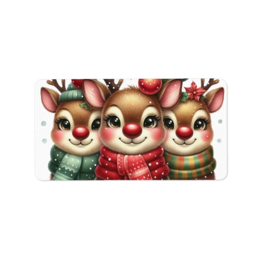 ホホホホクリスマスカード ラベル (正面)