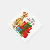 ホホホホクリスマスギラフェス スタンダードカクテルナプキン (角)