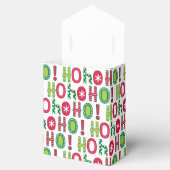 ホホホホクリスマスクリスマスモダンおもしろい赤い緑パターン フェイバーボックス (オープン)