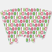 ホホホホクリスマスクリスマスモダンおもしろい赤い緑パターン フェイバーボックス (見開き)