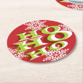 ホホホホクリスマスコースター ラウンドペーパーコースター (アングル)