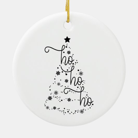 ホホホホクリスマスツリーサークルオーナメント セラミックオーナメント (裏面)