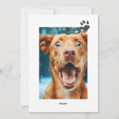 ホホホホクリスマスドッグポーパーソナライズされた シーズンカード (裏面)