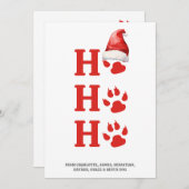 ホホホホクリスマスドッグポーパーソナライズされた シーズンカード (正面/裏面)