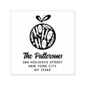 ホホホホクリスマスバウブルネーム差出人住所 セルフインキングスタンプ (デザイン)