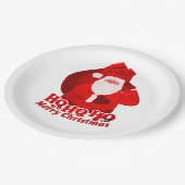 ホホホホクリスマスパーティーサンタ紙プレート ペーパープレート (アングル)