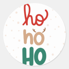 ホホホホクリスマスビニールシール ラウンドシール