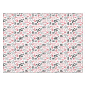 ホホホホクリスマスモダンタイポグラフィパターン テーブルクロス (正面(横))