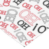 ホホホホクリスマスモダンタイポグラフィパターン テーブルクロス (アングル)