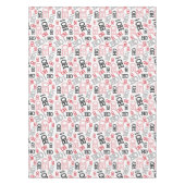 ホホホホクリスマスモダンタイポグラフィパターン テーブルクロス (正面)