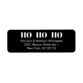 ホホホホクリスマスモミニマリスト差出人住所 ラベル (正面)