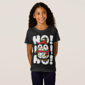 ホホホホクリスマスライトカワイペンギン Tシャツ (正面フル)