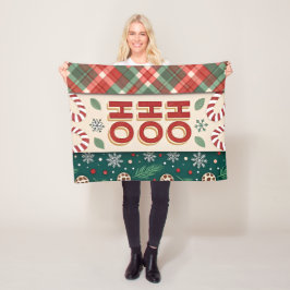 ホホホホクリスマス フリースブランケット