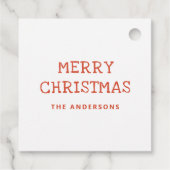 ホホホホクリスマス。レッドウィンターウッドランドトナカイ フェイバータグ (裏面)