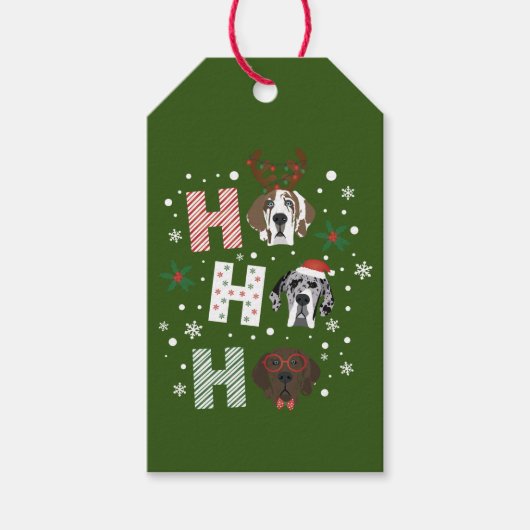 ホホホホグレートダンのメリークリスマス ギフトタグ (正面)