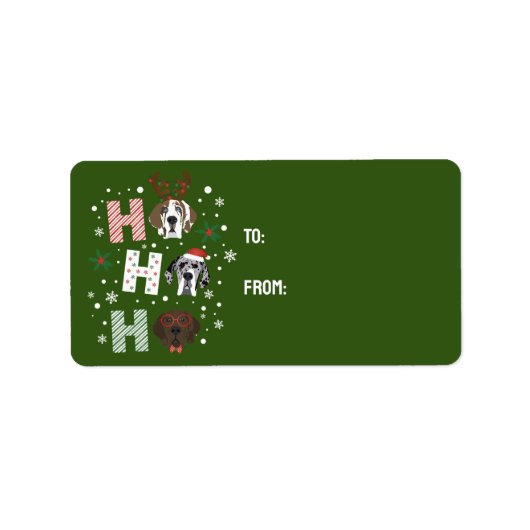 ホホホホグレートダンのメリークリスマス ラベル (正面)